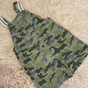 Boys Camo Shorts Overalls